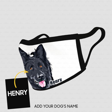Personalized Dog Gift Idea - Black Shepherd Alone For Dog Lovers - Cloth Mask